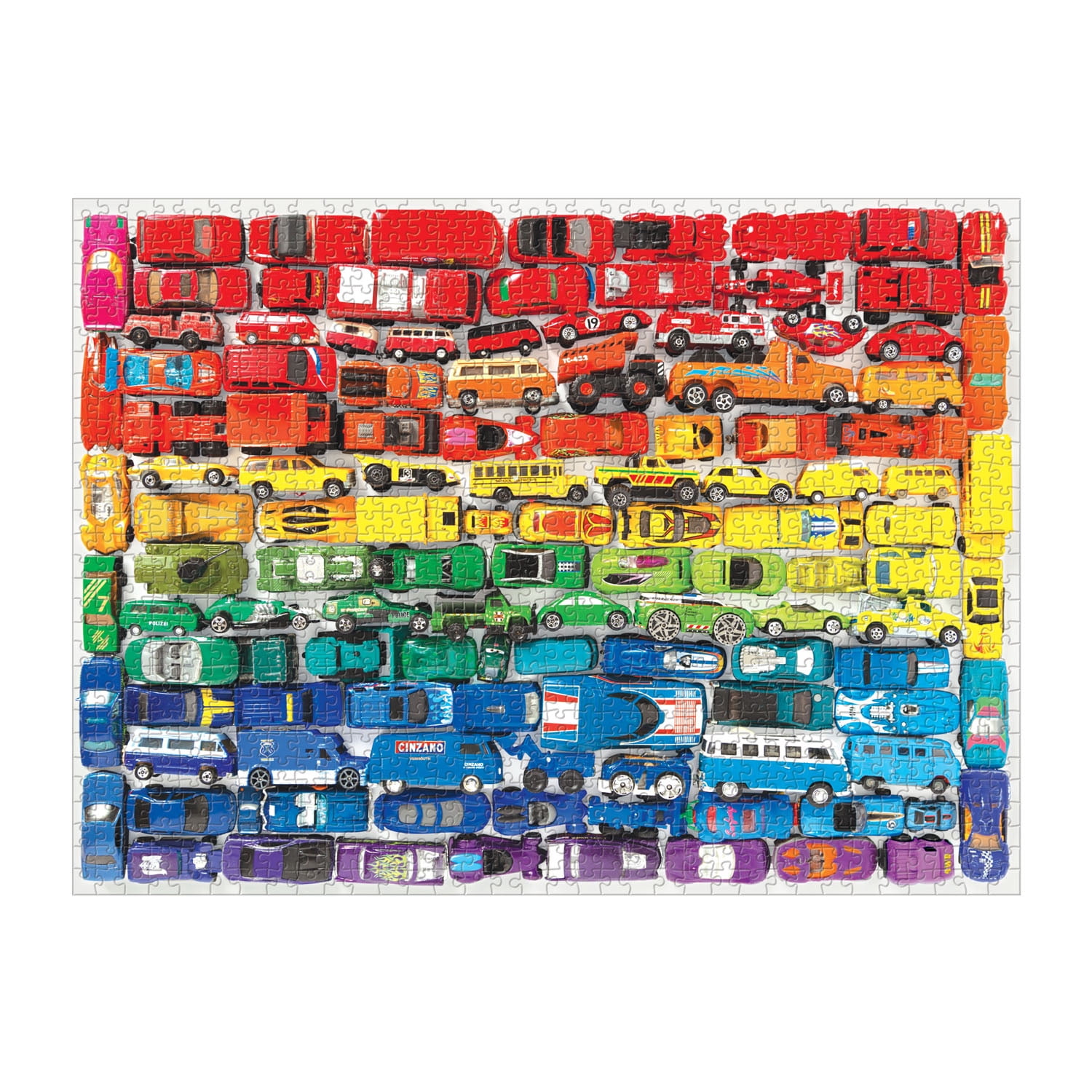 Galison - Rainbow Toy Cars - 1000 Piece Jigsaw Puzzle