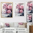 thumbnail image 4 of Designart "Serenity in Flowers Pink Minimalist Beauty I" Abstract Botanicals Wall Art Living Room, 4 of 5