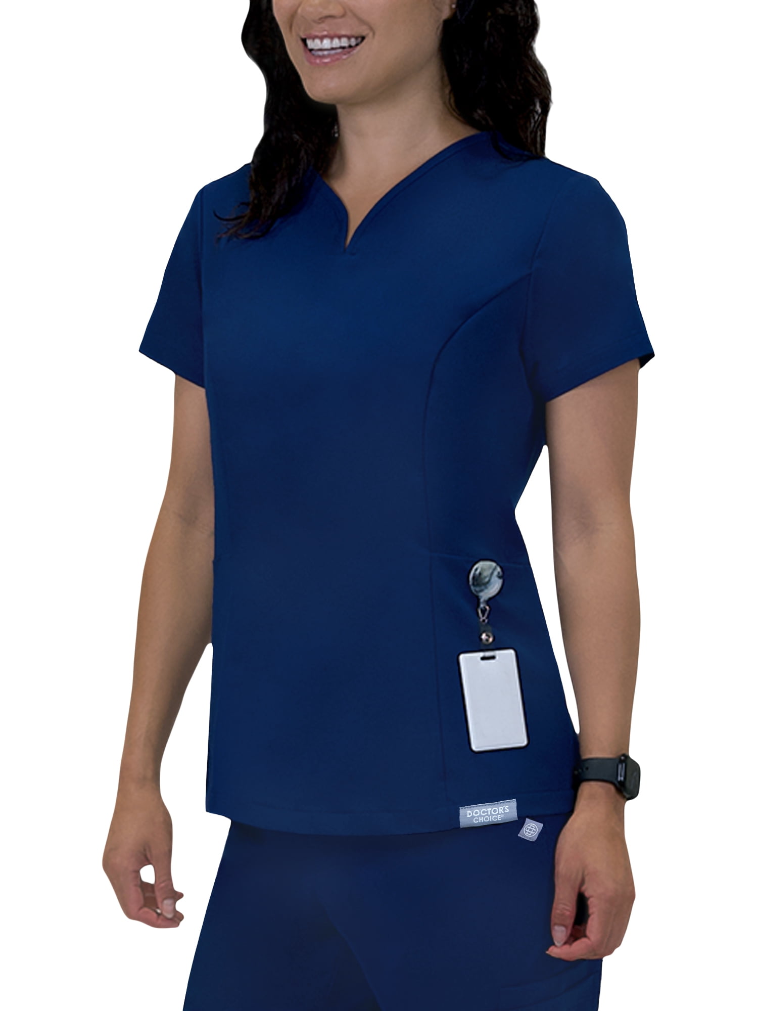 Doctor's Choice Elite-Rx Antimicrobial Fluid-Resistant Women's Scrub Top, 2 Pockets, Sizes S - XXXL