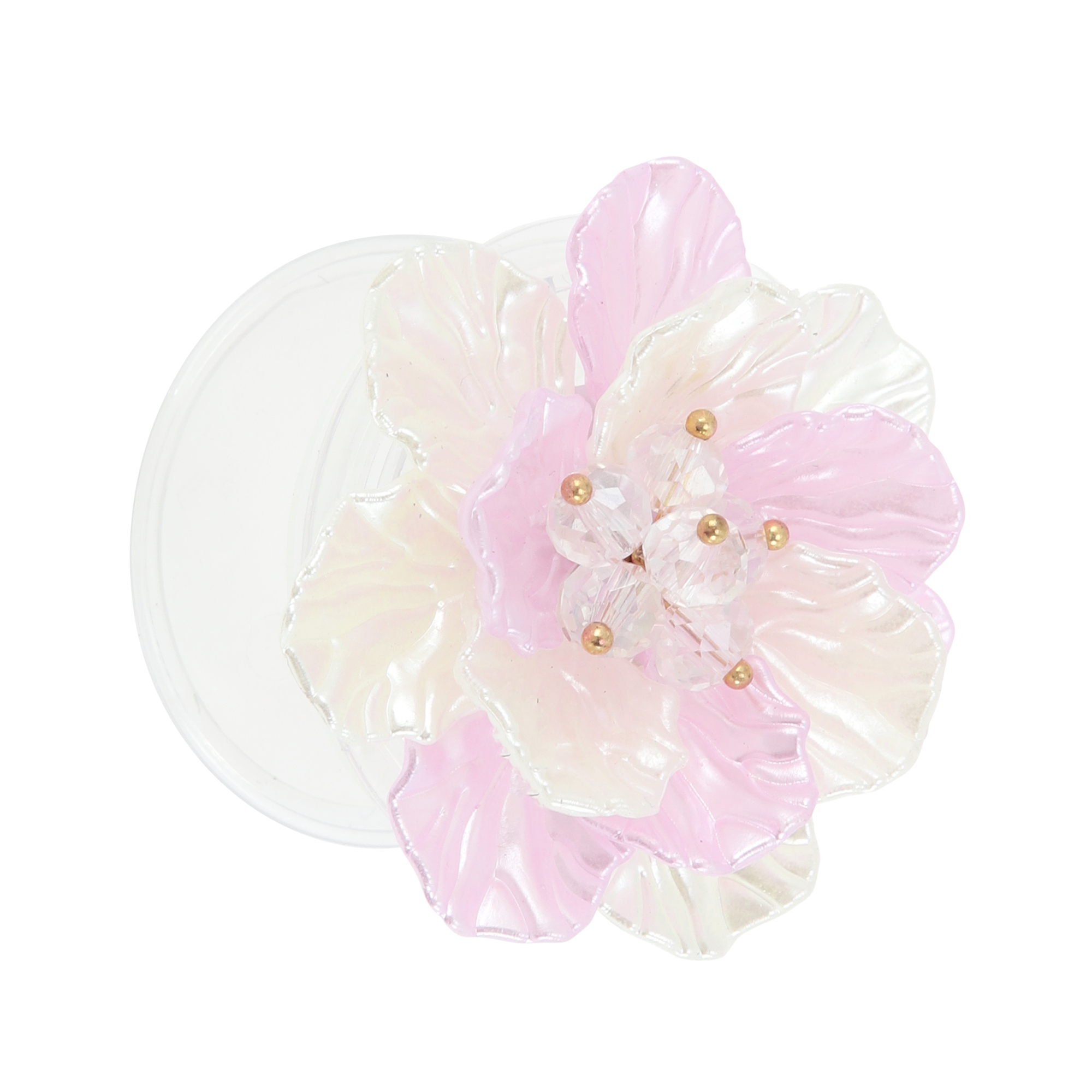 Unique Bargains Shell Flower Phone Grip 1 Pc Purple White