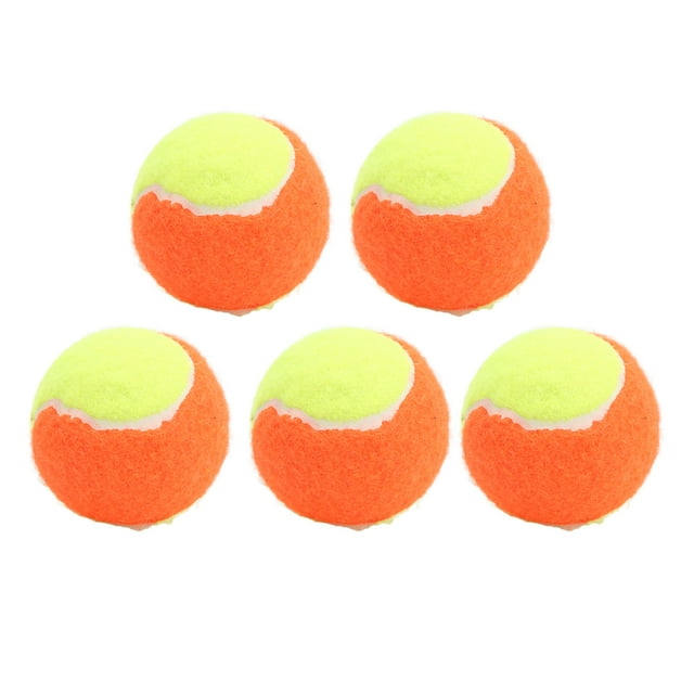 Elastic Squash Balls, 5PCS Compact Size Training Tennis Ball Resilience Easy To Hold Environmental Friendly With Fabric Finish For Water Activities Orange,Green