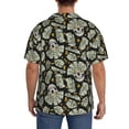 thumbnail image 5 of Vsdgher Skull with Dollar Print Men's Wrinkle Free Untucked Cuban Shirt Business Casual Button Down Shirts Short Sleeve Shirt, 5 of 7