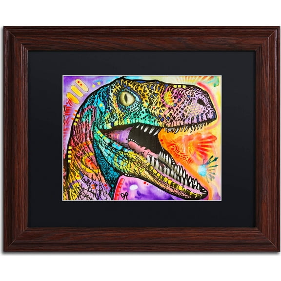 Trademark Fine Art "Raptor" Canvas Art by Dean Russo, Black Matte, Wood Frame