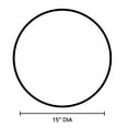 thumbnail image 2 of IH Casa Decor Vinyl Round Placemat With Border (Silver) - Set of 12, 2 of 2