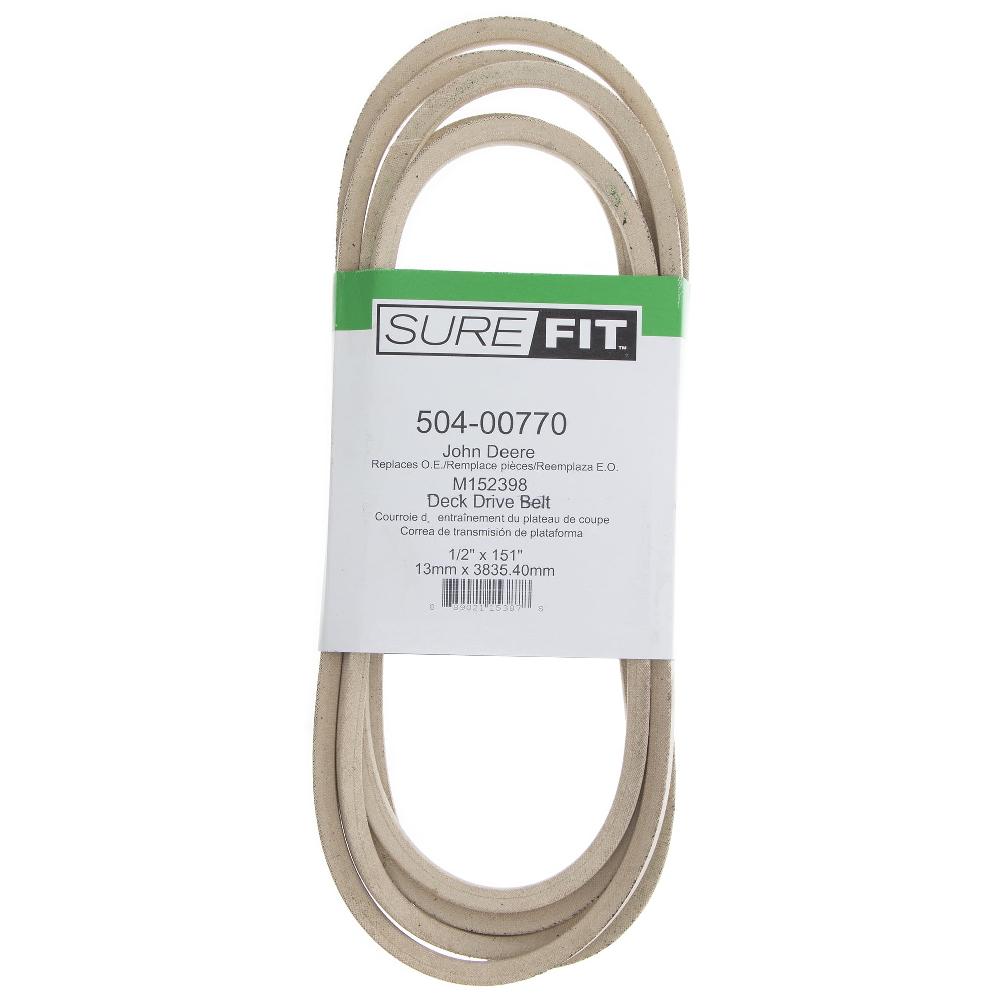 SureFit Deck VBelt Replacement for John Deere M152398 X300R X305R