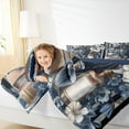 thumbnail image 4 of Manfei Girl Perfume Full Size Comforter Sets,White Flower Floral Bedding Comforter Set,Vintage Theme Bedding Sets For Kids,Ultra Soft Home Decor Reversible,3-Piece, 4 of 8