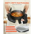 thumbnail image 5 of VEVOR Pot Holders, Heat Resistant to 500°F with Ribbed Soft Anti-Slip Silicone Strips, 100% Cotton 9.06 x 8.98 inch Hot Pads with 2 No-Marks Hooks,Washable Pot Trivets for Kitchen & Barbeque, 2 Pack, 5 of 9