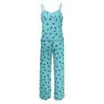 thumbnail image 5 of Njagoc3 Women's Sleeveless Polka Dot Pajama Set - Patterned, Casual Style, Summer & Sleep Wear, 5 of 6