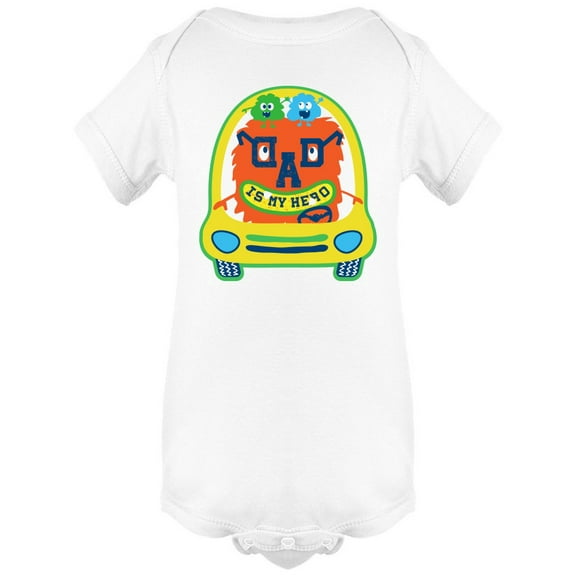 Dad Is My Hero | Monster Bodysuit Infant | Size NB
