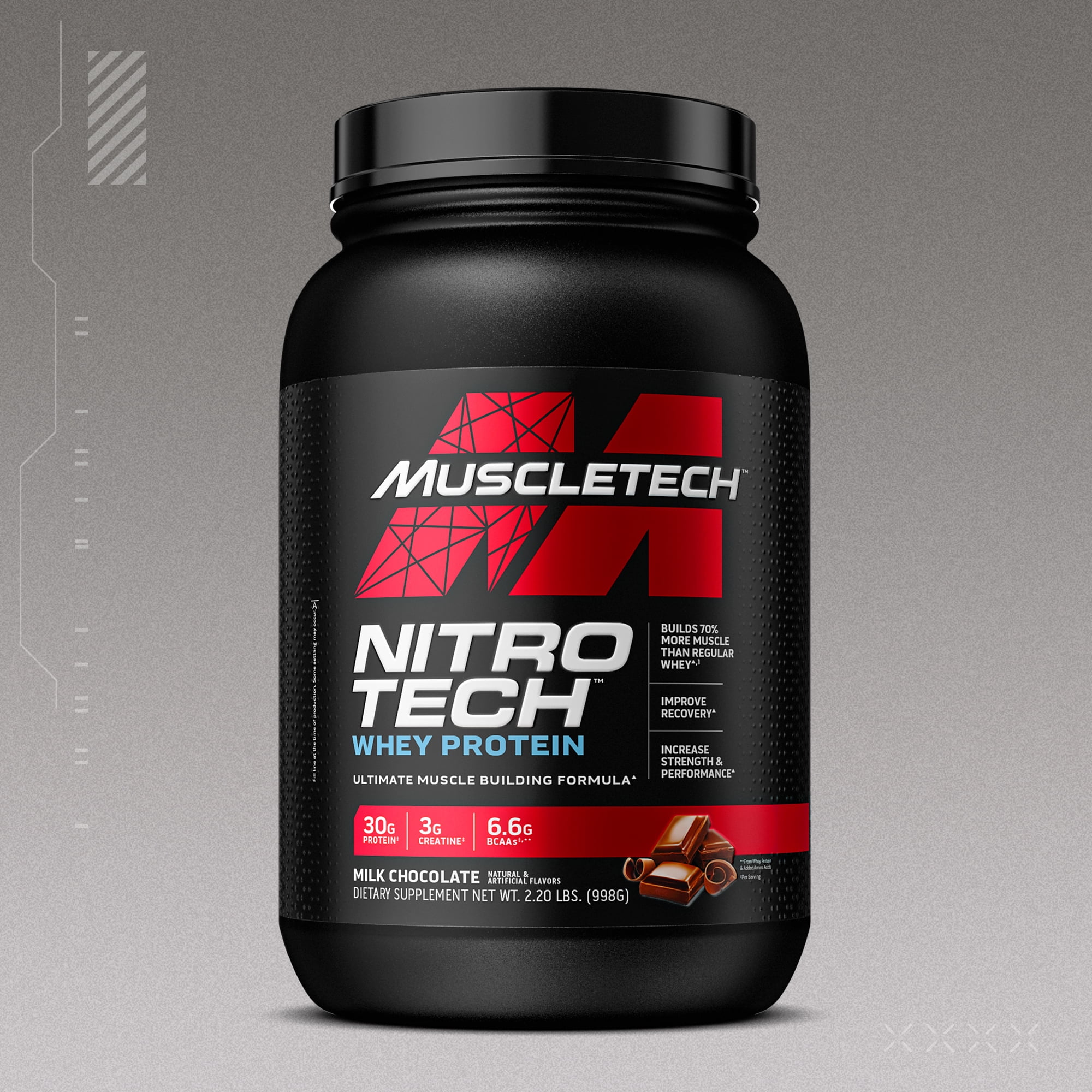 MuscleTech NitroTech Whey Protein Powder, Vanilla Cream