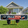 thumbnail image 6 of Red and Blue Grad 2026 Banner Gold Stars Graduation Display Graduation Caps Diploma Scrolls 2026 Grad Backdrop for Graduation Ceremony High School Graduation Graduation Photo Backdrop, 6 of 9