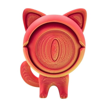

MIUBAGIAL 3D Printed One Eyed Cat Toy 3D Printed Cat Model Turnable Eyes Festival Toys Home Executive Desk Toys One Eyed Cat Toy for Anxiety Relaxing