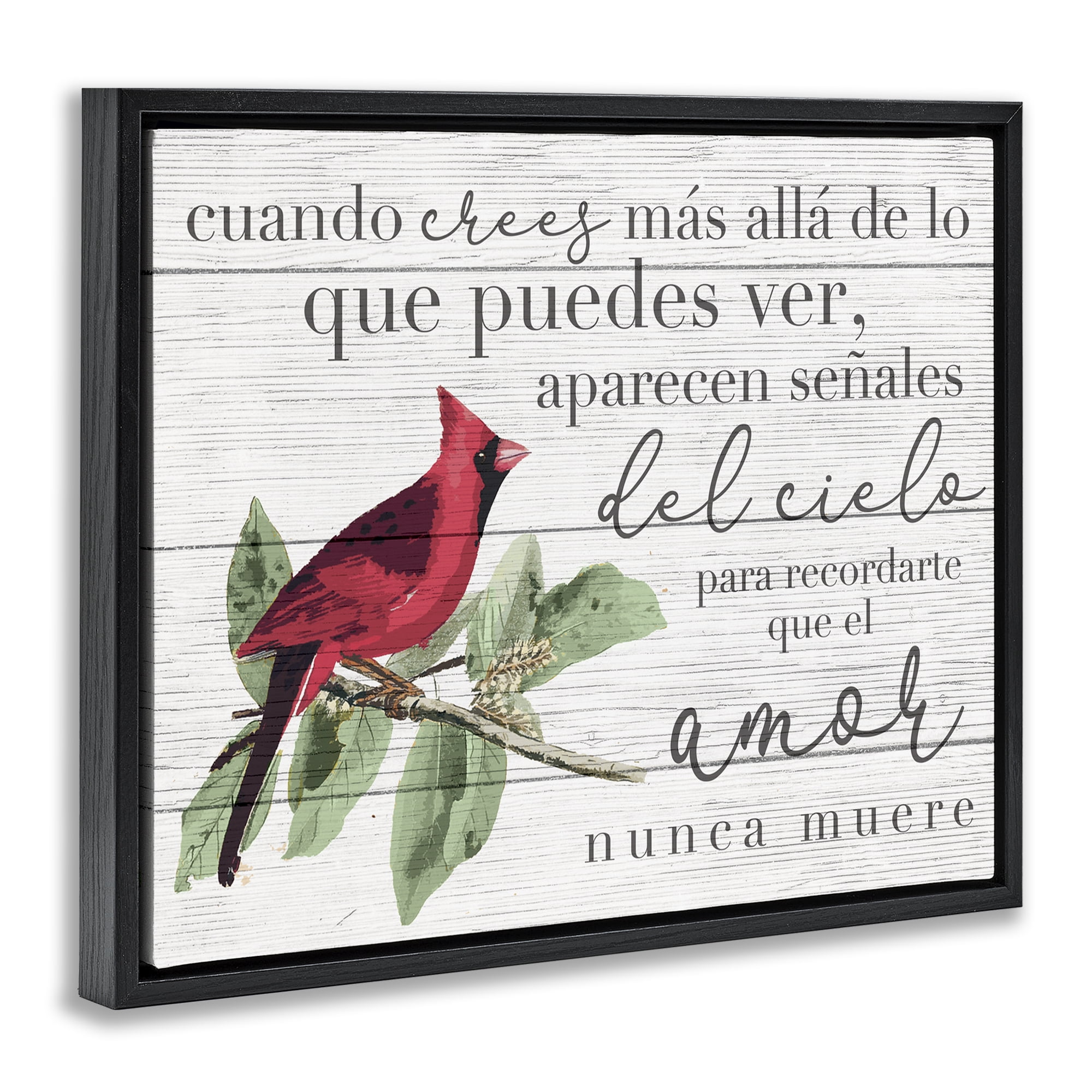 Stupell Industries Aparecen Señales del Cielo Inspirational Quotes & Sayings Painting Black Floater Framed Art Print Wall Art, 21 x 17