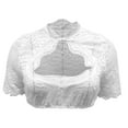 thumbnail image 6 of LIUJUNSHOP Dirndl Blouse, V Neck Half Sleeves Dirndl Top, Traditional Oktoberfest Lace Crop Top, 6 of 6