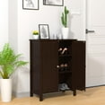 thumbnail image 4 of Giantex Bathroom Floor Cabinet, Freestanding Side Storage Cabinet with Double Doors and Adjustable Shelves, 23.5 x 12 x 31.5 inches (Brown), 4 of 8