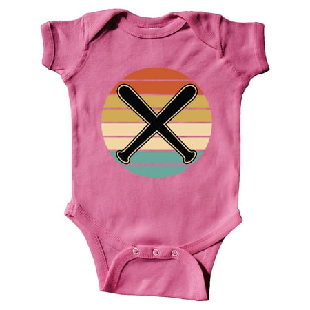

Inktastic Baseball Bat Sports Retro Sunset Gift Baby Boy or Baby Girl Bodysuit