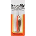 thumbnail image 3 of Luhr Jensen Krocodile 1/4oz Spoon Fishing Lure 2 1/8" Hammered Brass/Fire Side Stripe, 3 of 3