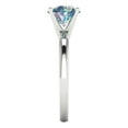 thumbnail image 3 of 1.5 ct Round Cut Blue Moissanite Solitaire 18K White Gold Womens Engagement Ring, 3 of 6