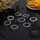thumbnail image 5 of 8 Piezas Anillos Apilables de Plata para Mujer Anillos de Nudillos Apilables de Plata Dorada Anillos de Banda de Oro Delicados y Delicados con Pulgar Girado Juego de Anillos de Plata Eternidad con De, 5 of 5