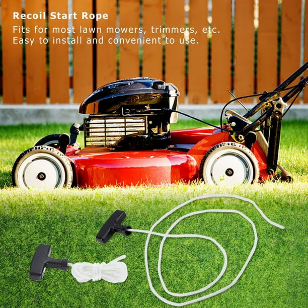 2pcs Lawnmower Pull Starter Handle 1.5m Cord Rope Mower Accessories
