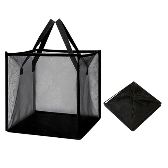 Mesh Pop-Up Clothes Hamper Laundry Basket Single Layer Design, Collapsible Waterproof Laundry Bag with Handles for Bathroom Kids Room College Dorm Travel and Space Saving Storage