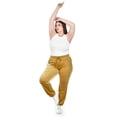 thumbnail image 1 of Pantalón jogger de terciopelo Roman Fashion Talla Extra 7127 Mostaza ocre 42, 1 of 6