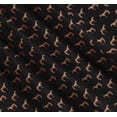 thumbnail image 3 of Soimoi Black Cotton Poplin Fabric Horse & Dot Animal Printed Craft Fabric by the Yard 42 Inch Wide, 3 of 7
