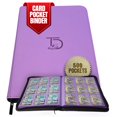thumbnail image 1 of Álbum para cartas TopDeck de 500 bolsillos, cuero morado, 1 of 4
