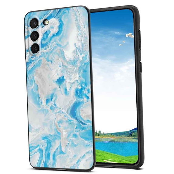 Blue-Marble-65 Phone Case, Degined for Samsung Galaxy S22+ Plus Case Men Women, Flexible Silicone Shockproof Case for Samsung Galaxy S22+ Plus