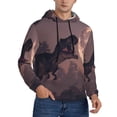 thumbnail image 2 of Sikiie Dinosaur Moonlit Forest Men's Hoodie, Essentials Hoodie, Sweatshirt, Pullover Hooded Sweatshirt for Men-Large, 2 of 7
