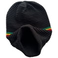 thumbnail image 2 of Jiibva Fashion Rasta Beanie Hat Winter Hats Ribbed Knitted Hat Peaked Cap Single Ring Ribbed Knit for Woman, 2 of 7
