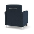 thumbnail image 3 of Siena Reception Guest Chair / Casters / Brushed Steel Legs / Blue / Dark Blue, 3 of 5