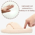 thumbnail image 5 of BERANMEY Comfy Slippers for Women Memory Foam House Bedroom Shoes Corduroy Bow Crossbands Slide Slipper Shoes Open Toe Slip On Sole Slippers SoftTrendy Gift Slippers, 5 of 6