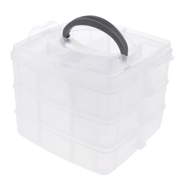 Caja de almacenamiento de 18 compartimentos Sunnimix Estuche de almacenamiento Organizador con divisores