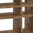 thumbnail image 3 of 63 Inch Wood Bookcase 3 Tier Divided Shelves Vertical Rustic Brown - Saltoro Sherpi, 3 of 5