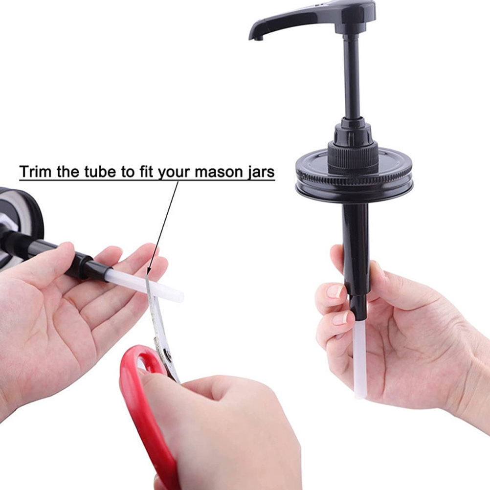 BESTYASH 2Pcs Syrup Pump Dispenser Plastic Pumps for Restaurant Use Black Color Material