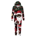 thumbnail image 5 of QIUOMBBP Matching Christmas Family Pajamas Cute Printed Xmas Long Sleeve Jumpsuits Casual Zip Hooded Rompers Sleepwear, Multicolor, XL, 5 of 5