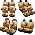thumbnail image 3 of Uorisanigo Aztec Horse 10 Pack Auto Seat Cover Sets with Comfortable Decorative Car Steering Wheel Accessories and Auto Water Cup Pad Cars Seat Belt Pad Cover Keychains Suitable for Car SUV, 3 of 7