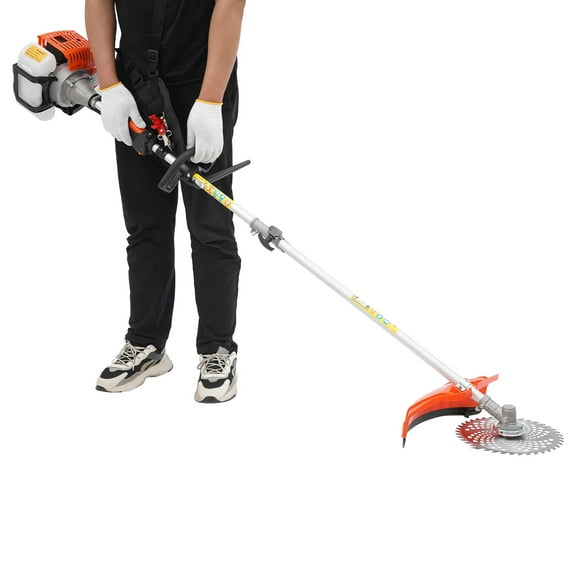 5-in-1 Multi-Functional Trimming Tools, 2.3HP 52CC Gas Hedge Trimmer, Weed Eater, String Trimmer, Edger, Brush Cutter & Pole Chainsaw Pruner w/Extension Pole for Yard Garden Lawn and Shrub Pruning