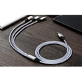 thumbnail image 1 of High-quality Nylon Braided Type-C Lightning Micro USB Data Cable 3 in 1 Fast Charge Stable, 1 of 8