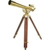 36x Anchor Master 80mm Brass Refractor Telescope with 900mm Focal Length with 25mm Plossl Eyepiece and Mahogany Floor Tripod
