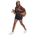 thumbnail image 7 of NY Threads Jean Shorts for Women Mid Rise Denim Shorts with Folded Hem, 33, Dark Blue, 7 of 7