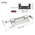 thumbnail image 2 of Unique Bargains Spring Loaded Latch Pin, 4 Pack 2.83' - 304 Stainless Steel Spring Latch, Left-Handed with Hole (Silver), 2 of 5
