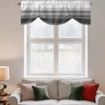 thumbnail image 2 of Black White Ombre Tie Up Valance Curtains for Windows, Kitchen Curtains Window Treatments, Vintage Minimalism Abstract Stripes Short Window Shades Valances for Bedroom Bathroom Cafe 42"x18", 2 of 8