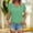 Green, variant on V Neck T Shirts for Women Summer Tops Short Sleeve Shirts Solid Color Casual Loose Classic-Fits Slit Raglan Sleeve T-shirts