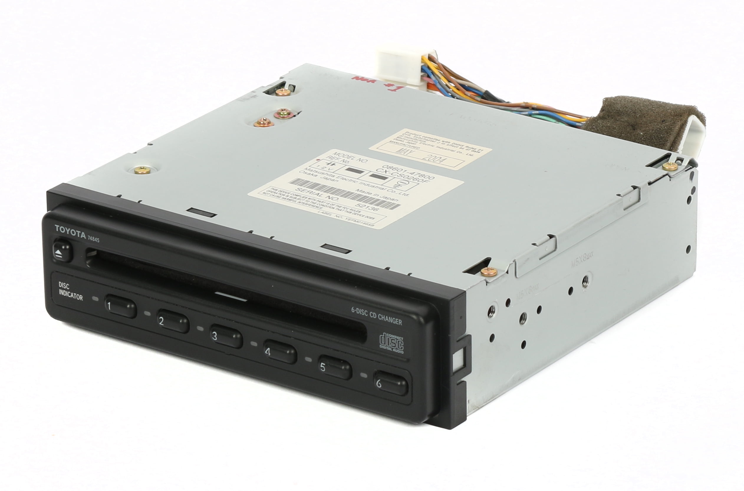 Restored 2004-2005 Toyota Prius 6 Compact Disc Player 08601-47800 Face 74845 (Refurbished)