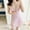 Pink, variant on Fazvaoo Women Nightgowns Chemises V-Neck Thin Padded Nightgowns Ice Silk Lace Plain Nightdress(Black,Size M-XXL)