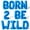 Blue, variant on Letter Balloons - BORN 2 BE WILD 16" Inch Alphabet Letters Foil Mylar Balloon 2nd Birthday Party Banner (Rose Gold)