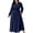 Navy, variant on Women's Plus Size Polka Dots Long Sleeve Maxi Dress Elastic Waist A-Line Long Dress for Spring Fall Daily Casual (Navy,XXL)