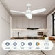 thumbnail image 2 of Vagizm Ventilador de Techo de 42 Pulgadas con Luz - Ventilador de Techo Moderno de 3 Aspas para Sala de Estar y Recámara - Motor CC Silencioso - 3 Cct - 6 Velocidades - Regulable - Función Reversible - Blanco, 2 of 8